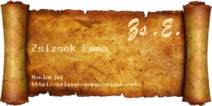 Zsizsek Emma névjegykártya